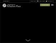 Tablet Screenshot of apartmentsatpalladianplace.com